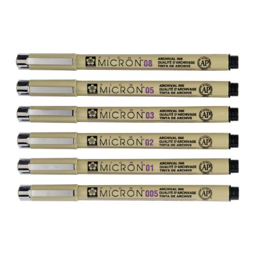 Sakura - Pigma Micron Fineliner Promotie Set 4+2 gratis