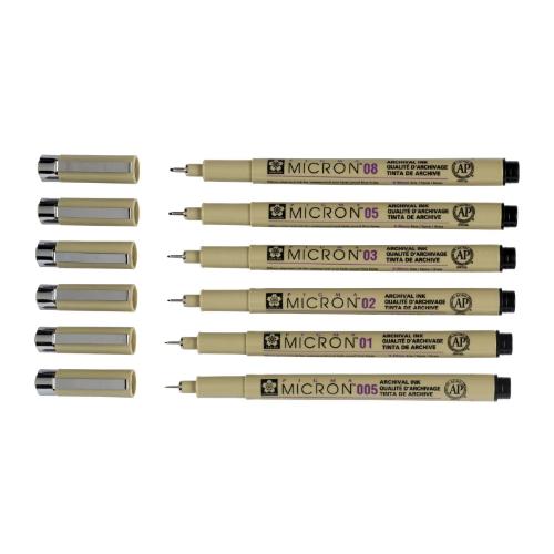 Sakura - Pigma Micron Fineliner Promotie Set 4+2 gratis