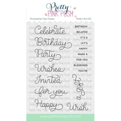 Pretty Pink Posh - Birthday Scripts Stamp Set