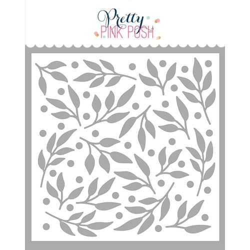 Pretty Pink Posh - Leaves & Berries Stencil