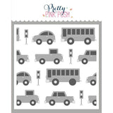 Pretty Pink Posh - Layered Cars Stencil