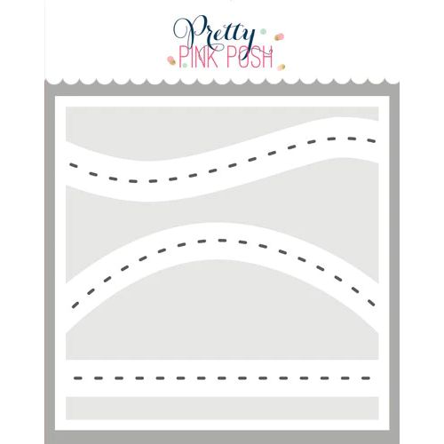 Pretty Pink Posh - Layered Roads Stencil