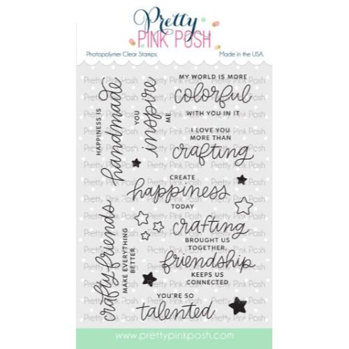 Pretty Pink Posh - Crafty Sentiments Stamp Set