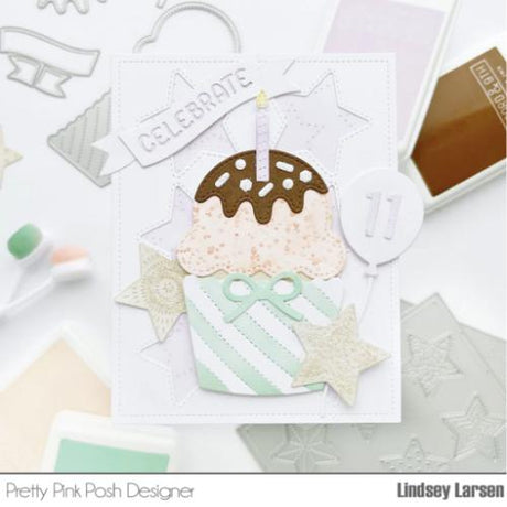 Pretty Pink Posh - Big Birthday Cupcake Die Set