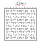 Pretty Pink Posh - Birthday Words Stencil