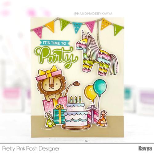 Pretty Pink Posh - Party Time stamp set