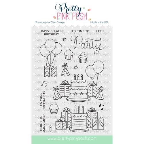 Pretty Pink Posh - Party Time stamp set