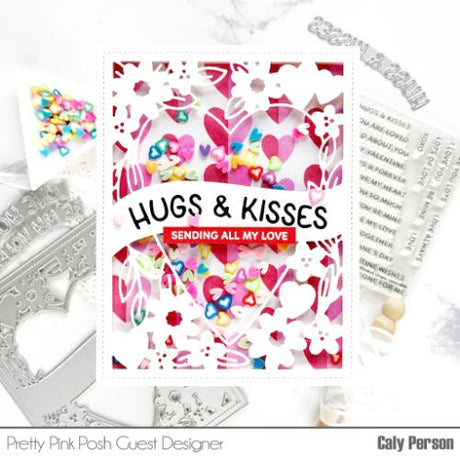 Pretty Pink Posh - Sentiment Strips: Valentine stamp set