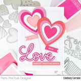 Pretty Pink Posh - Stitched Hearts Die