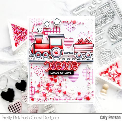 Pretty Pink Posh - Valentine Train coordinating dies