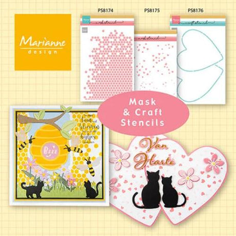 Marianne Design Mask Stencil Honeycomb (PS8174)