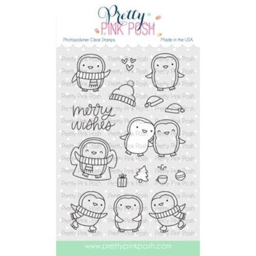 Pretty Pink Posh - Penguin Pals stamp set