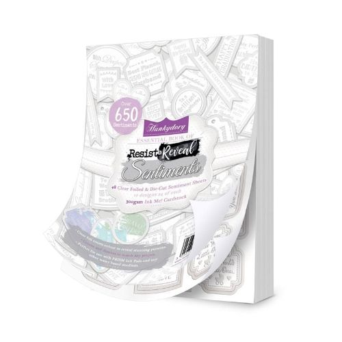 Hunkydory Crafts - Resist & Reveal Clear Foiled Essential Book of Sentiments