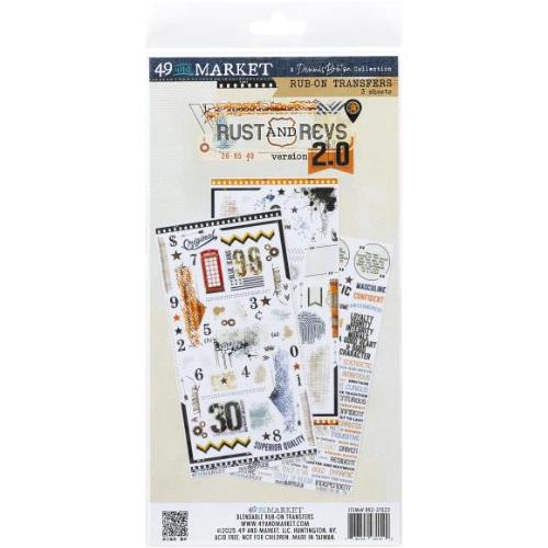 49 And Market Rub-On Transfer Set 6"X12" Rust & Revs 2.0 - Postage as per Actual