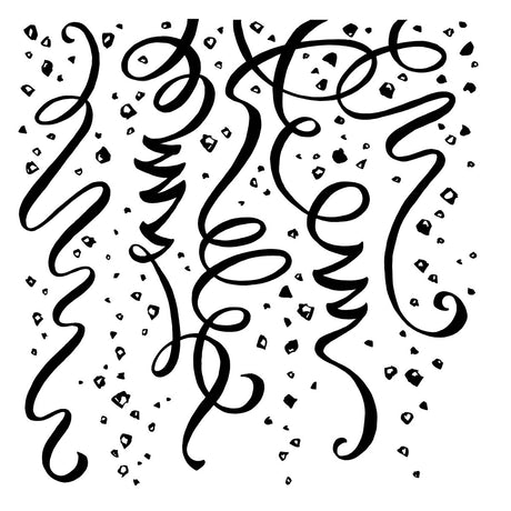 Spellbinders - Stampendous Streamers Cling Rubber Stamp Set