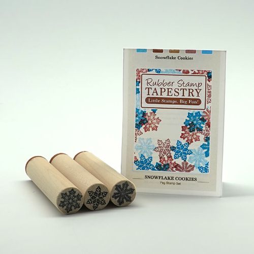 Rubber Stamp Tapestry - Snowflake Cookies