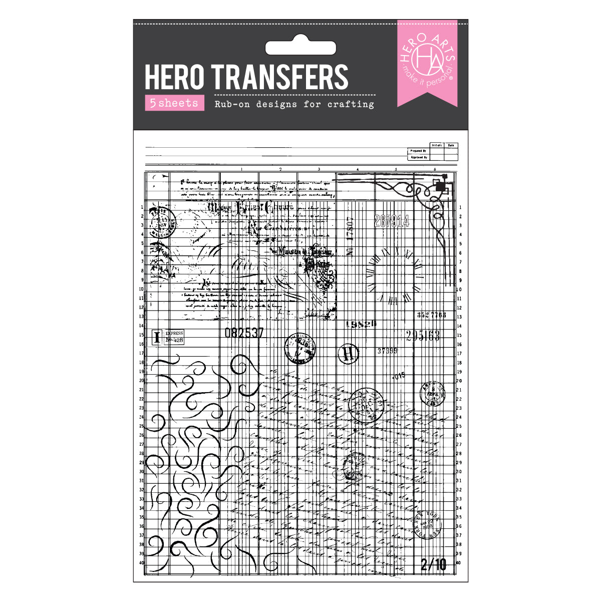 Hero Arts Grids & Icons Mixed Media Hero Transfers