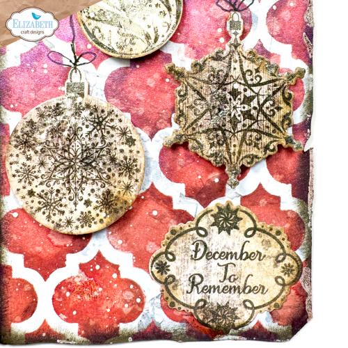 Elizabeth Craft Designs December Romance Journal Stencils 5 (4pcs)