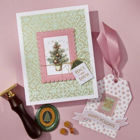 Spellbinders - Frame Inserts Etched Dies for Coordinating Wax Seals from the Holiday Magic Collection