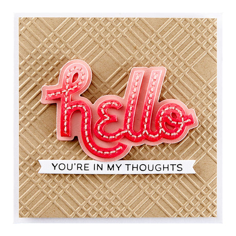 Spellbinders - Stitched Hello Etched Dies