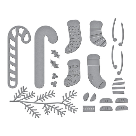 Spellbinders - Faux Embroidered Stockings Etched Dies