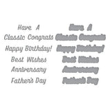 Spellbinders - Classic Sentiments Etched Dies from the Classic Road Legends Collection by Mindy Eggen