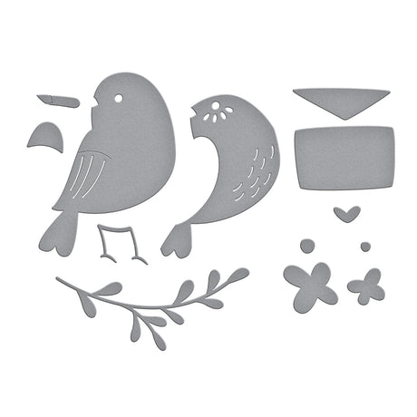 Spellbinders - Love Note Bird Etched Dies