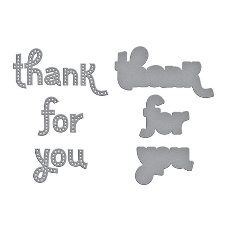 Spellbinders - Stitched Thank You & For You Etched Dies