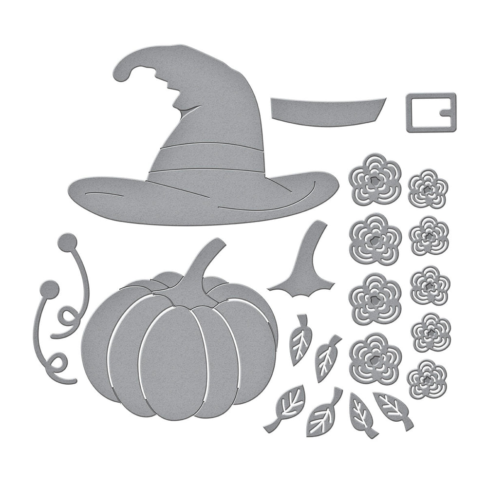 Spellbinders - Faux Embroidered Pumpkin Etched Dies