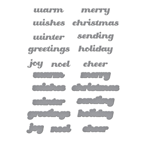 Spellbinders - Christmas Greetings Etched Dies