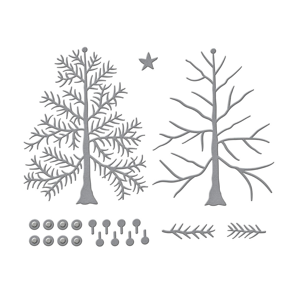 Spellbinders - Faux Embroidered Spruce Etched Dies