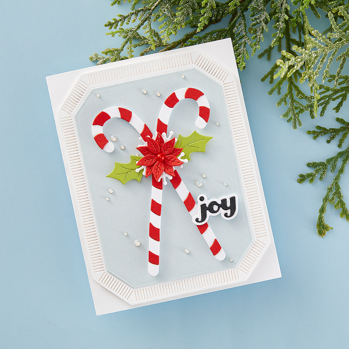 Spellbinders - Candy Canes and Holly Etched Dies