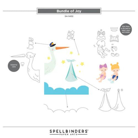 Spellbinders - Bundle of Joy Etched Dies from the Little Smiles Collection