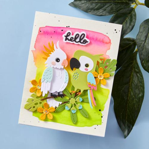 Spellbinders - Flying High Etched Dies from the Cheerful Chirps Collection