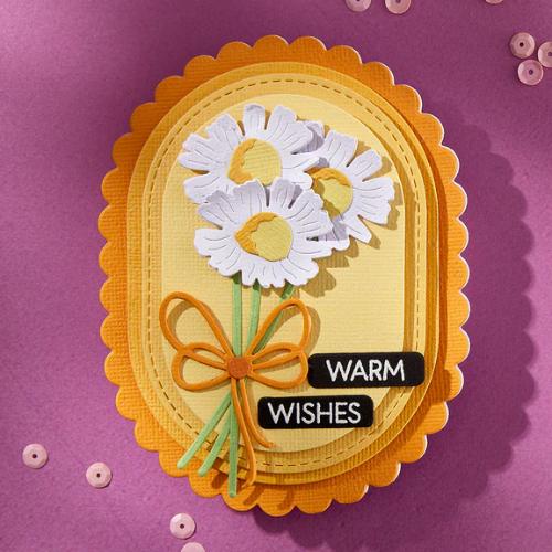 Spellbinders - Scallop and Stitched Edge Ovals Etched Dies from the Wildflowers Collection by Lisa Horton