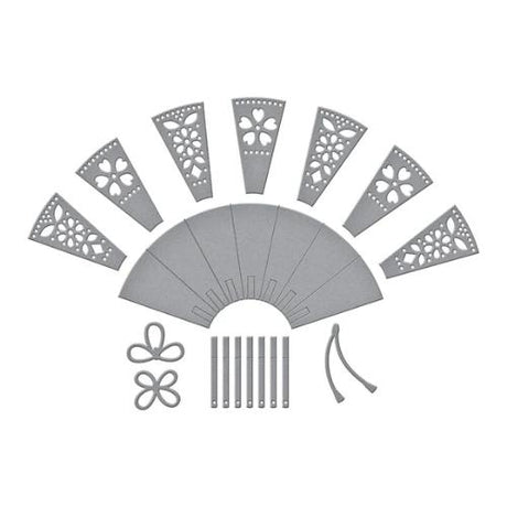 Spellbinders - Fan & Bow Etched Dies from the Spring in Kyoto Collection by Alex Syberia Designs