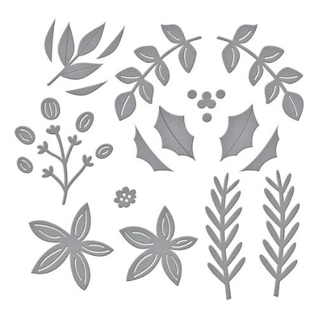 Spellbinders - Christmas Foliage Etched Dies from the All About Christmas Collection by Lisa Horton