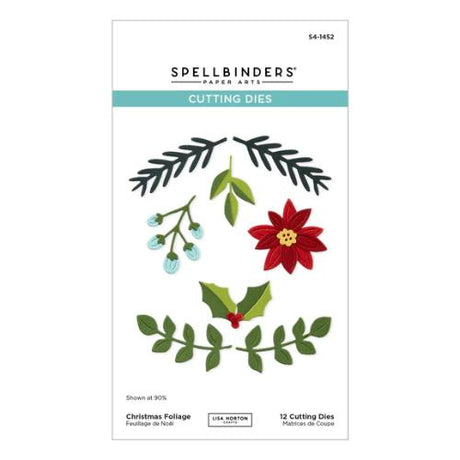 Spellbinders - Christmas Foliage Etched Dies from the All About Christmas Collection by Lisa Horton