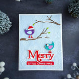 Spellbinders - Little Birdies Etched Dies from the All About Christmas Collection by Lisa Horton