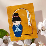 Spellbinders - Kokeshi Dolls Etched Dies from the Spring in Kyoto Collection by Alex Syberia Designs