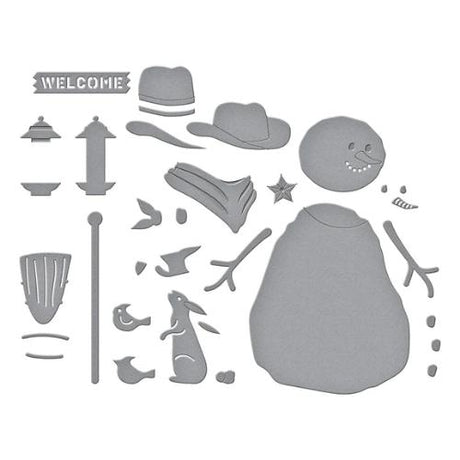 Spellbinders - Country Snowman Etched Dies from the Country Christmas Collection by Annie Williams
