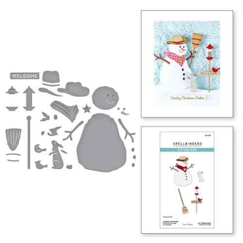 Spellbinders - Country Snowman Etched Dies from the Country Christmas Collection by Annie Williams