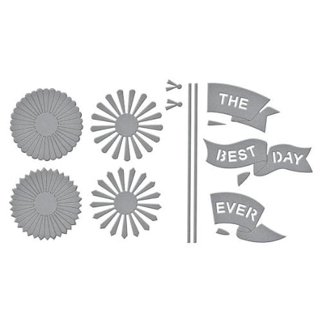Spellbinders - Flags & Banners Etched Dies from the Say Cheese Classic Mouse Collection