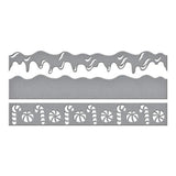 Spellbinders - Sweet Borders Etched Dies from the Candy Christmas Collection by Stamperia