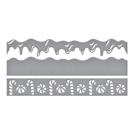 Spellbinders - Sweet Borders Etched Dies from the Candy Christmas Collection by Stamperia