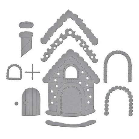 Spellbinders - Gingerbread House Etched Dies from the Candy Christmas Collection by Stamperia