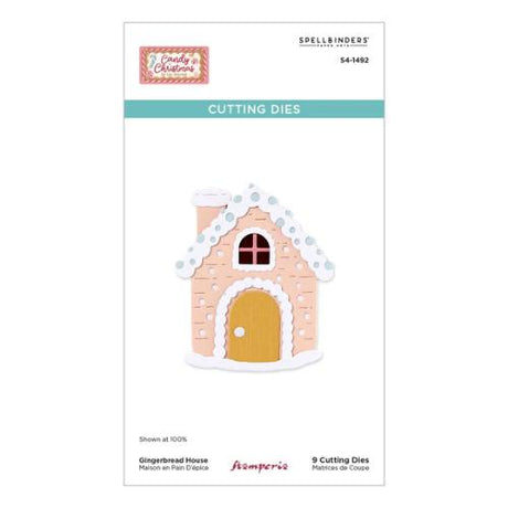 Spellbinders - Gingerbread House Etched Dies from the Candy Christmas Collection by Stamperia