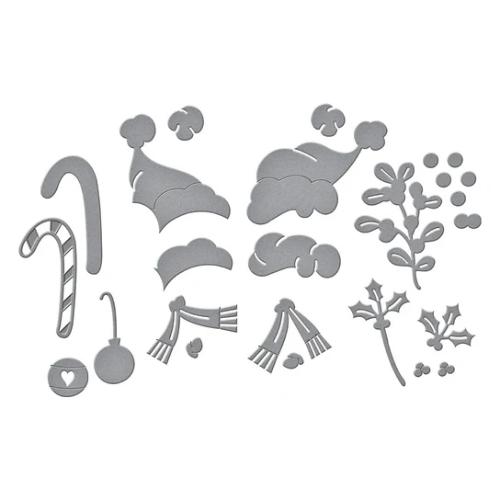 Spellbinders - Classic Mouse Christmas Embellishments Etched Dies from the Say Cheese Classic Mouse Christmas Collection