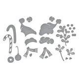 Spellbinders - Classic Mouse Christmas Embellishments Etched Dies from the Say Cheese Classic Mouse Christmas Collection