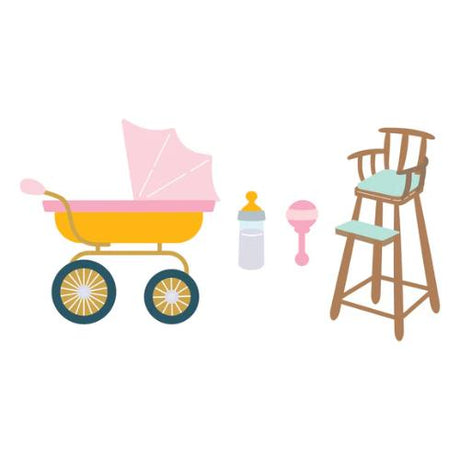 Spellbinders - Baby Accessories Etched Dies with Simple Stories